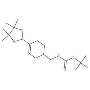 [4-(4,4,5,5-Tetramethyl-1,3,2-dioxaborolan-2-yl)-cyclohex-3-enylmethyl]-carbamic acid tert-butyl ester Structure