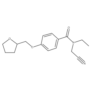 N-(cyanomethyl)-N-ethyl-4-[(oxolan-2-yl)methoxy]benzamide结构式