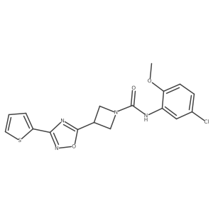 N-(5-chloro-2-methoxyphenyl)-3-(3-(thiophen-2-yl)-1,2,4-oxadiazol-5-yl)azetidine-1-carboxamide Structure