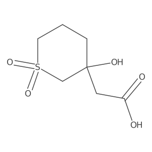 2-(3-Hydroxy-1,1-dioxo-1lambda6-thian-3-yl)acetic acid结构式