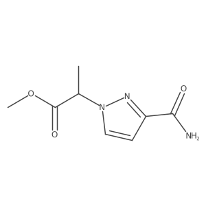 Methyl 2-(3-carbamoylpyrazol-1-yl)propanoate结构式