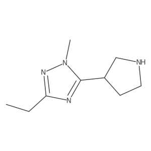 3-ethyl-1-methyl-5-(pyrrolidin-3-yl)-1H-1,2,4-triazole Structure