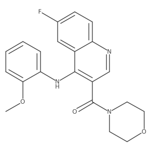 {6-Fluoro-4-[(2-methoxyphenyl)amino]quinolin-3-yl}(morpholin-4-yl)methanone Structure