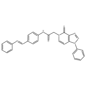6H-1,2,3-Triazolo[4,5-d]pyrimidine-6-acetamide, 3,7-dihydro-7-oxo-3-phenyl-N-[4-(2-phenyldiazenyl)phenyl]-结构式