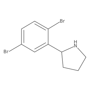 2-(2,5-Dibromophenyl)pyrrolidine结构式