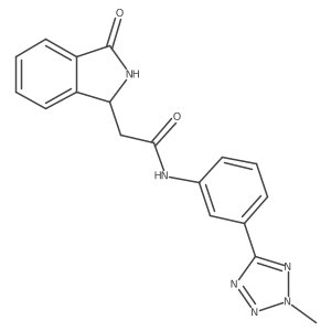 N-[3-(2-methyl-2H-tetrazol-5-yl)phenyl]-2-(3-oxo-2,3-dihydro-1H-isoindol-1-yl)acetamide Structure