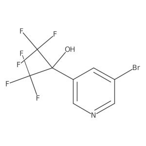 2-(5-Bromopyridin-3-yl)-1,1,1,3,3,3-hexafluoropropan-2-ol Structure
