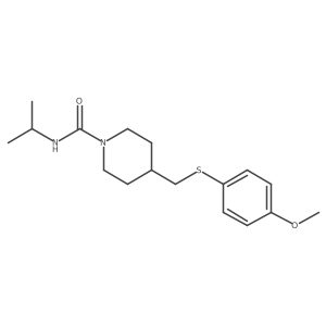 N-isopropyl-4-(((4-methoxyphenyl)thio)methyl)piperidine-1-carboxamide Structure