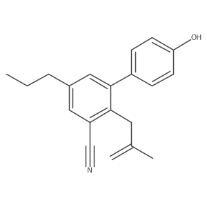 4'-Hydroxy-2-(2-methylallyl)-5-propylbiphenyl-3-carbonitrile结构式