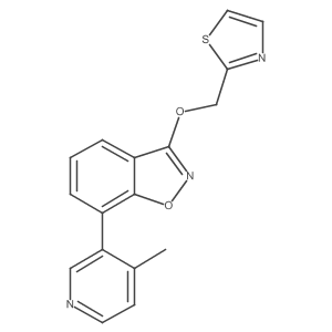 7-(4-Methylpyridin-3-yl)-3-(1,3-thiazol-2-ylmethoxy)-1,2-benzoxazole Structure