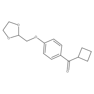 Cyclobutyl-[4-(1,3-dioxolan-2-ylmethoxy)phenyl]methanone结构式