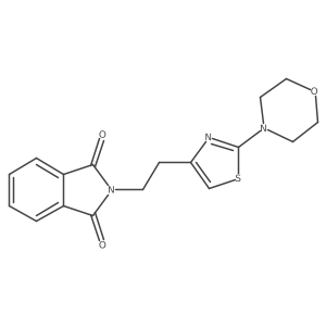 2-{2-[2-(morpholin-4-yl)-1,3-thiazol-4-yl]ethyl}-2,3-dihydro-1H-isoindole-1,3-dione结构式