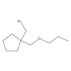 1-(Bromomethyl)-1-(propoxymethyl)cyclopentane Structure