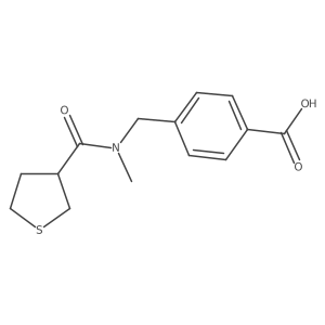 4-((N-methyltetrahydrothiophene-3-carboxamido)methyl)benzoic acid Structure
