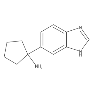 1-(1H-1,3-benzodiazol-5-yl)cyclopentan-1-amine结构式