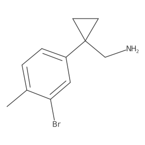 [1-(3-Bromo-4-methylphenyl)cyclopropyl]methanamine结构式