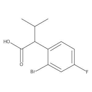 2-(2-Bromo-4-fluorophenyl)-3-methylbutanoic acid结构式