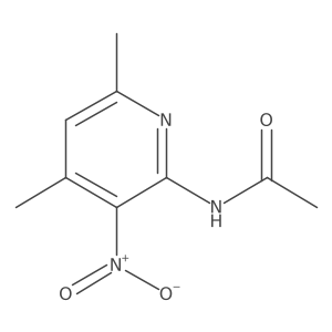 2-Acetylamino-4,6-dimethyl-3-nitropyridine结构式