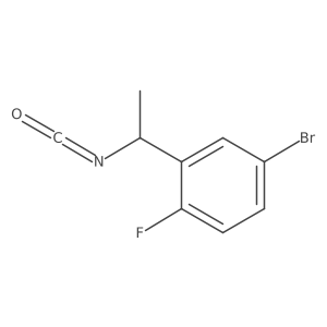 4-Bromo-1-fluoro-2-(1-isocyanatoethyl)benzene Structure