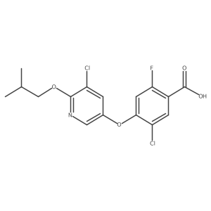 5-Chloro-4-((5-chloro-6-isobutoxypyridin-3-yl)oxy)-2-fluorobenzoic acid Structure