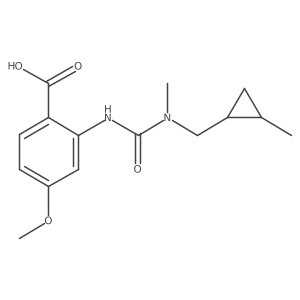 Benzoic acid, 4-methoxy-2-[[[methyl[(2-methylcyclopropyl)methyl]amino]carbonyl]amino]- Structure