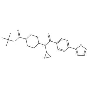 4-[Cyclopropyl[4-(1,3,4-oxadiazol-2-yl)benzoyl]amino]-1-piperidinecarboxylic acid 1,1-dimethylethyl ester Structure