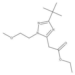 Ethyl 2-(3-(tert-butyl)-1-(2-methoxyethyl)-1H-1,2,4-triazol-5-yl)acetate Structure