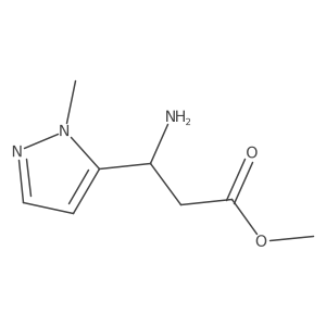 methyl (3R)-3-amino-3-(1-methyl-1H-pyrazol-5-yl)propanoate结构式