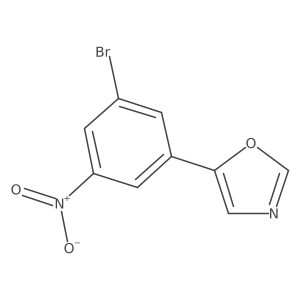 5-(3-Bromo-5-nitrophenyl)oxazole结构式