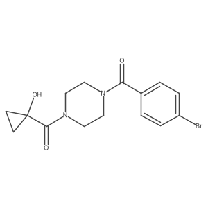 (4-(4-Bromobenzoyl)piperazin-1-yl)(1-hydroxycyclopropyl)methanone Structure