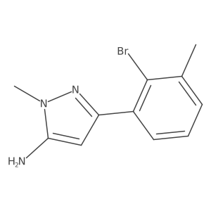 3-(2-bromo-3-methylphenyl)-1-methyl-1H-pyrazol-5-amine Structure