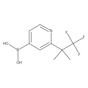2-(1,1,1-Trifluoro-2-methylpropan-2-yl)pyridin-4-ylboronic acid结构式