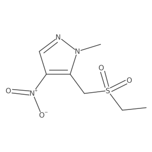 5-((Ethylsulfonyl)methyl)-1-methyl-4-nitro-1H-pyrazole结构式