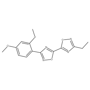 3-(2,4-Dimethoxyphenyl)-5-(3-ethyl-1,2,4-oxadiazol-5-YL)-1,2,4-oxadiazole Structure