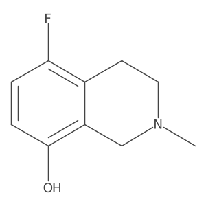 5-Fluoro-1,2,3,4-tetrahydro-2-methyl-8-isoquinolinol Structure