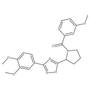 3-(3,4-Dimethoxyphenyl)-5-[1-(3-methoxybenzoyl)pyrrolidin-2-yl]-1,2,4-oxadiazole Structure