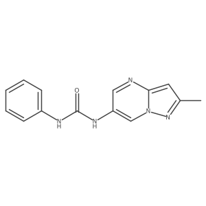 1-(2-Methylpyrazolo[1,5-a]pyrimidin-6-yl)-3-phenylurea结构式