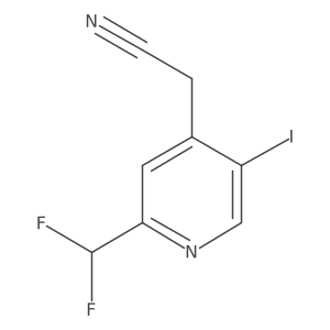 2-(Difluoromethyl)-5-iodopyridine-4-acetonitrile结构式