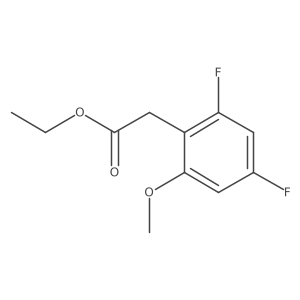Ethyl 2,4-difluoro-6-methoxyphenylacetate结构式