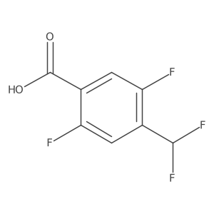 4-(Difluoromethyl)-2,5-difluorobenzoic acid结构式