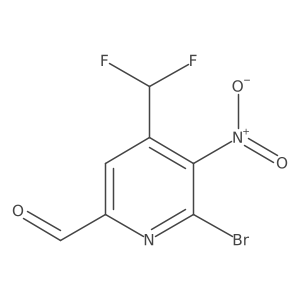 6-Bromo-4-(difluoromethyl)-5-nitropicolinaldehyde结构式