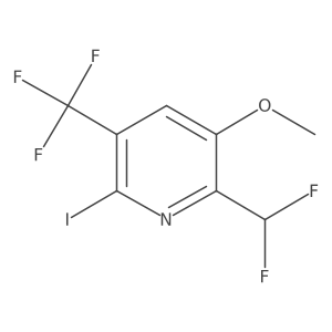 2-(Difluoromethyl)-6-iodo-3-methoxy-5-(trifluoromethyl)pyridine Structure