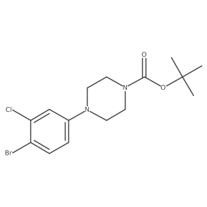 Tert-butyl 4-(4-bromo-3-chlorophenyl)piperazine-1-carboxylate结构式