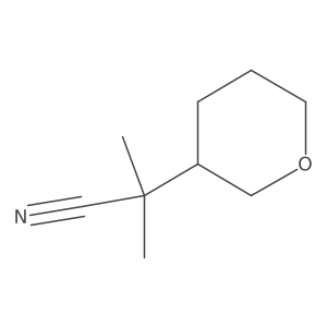 2-Methyl-2-(oxan-3-yl)propanenitrile结构式