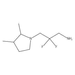 3-(2,3-Dimethylpyrrolidin-1-yl)-2,2-difluoropropan-1-amine Structure