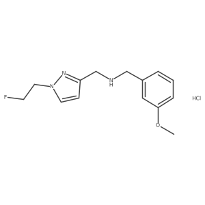 1-[1-(2-fluoroethyl)-1H-pyrazol-3-yl]-N-(3-methoxybenzyl)methanamine结构式