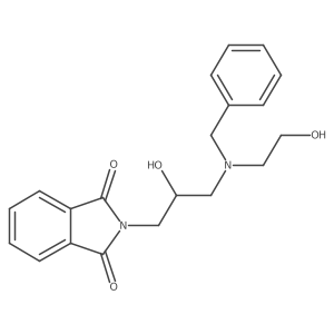 1H-Isoindole-1,3(2H)-dione, 2-[2-hydroxy-3-[(2-hydroxyethyl)(phenylmethyl)amino]propyl]- Structure