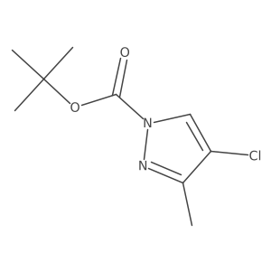 tert-butyl 4-chloro-3-methyl-1H-pyrazole-1-carboxylate结构式