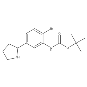 tert-butyl N-[2-bromo-5-(pyrrolidin-2-yl)phenyl]carbamate Structure