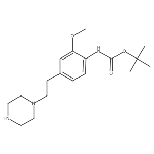 tert-butyl N-{2-methoxy-4-[2-(piperazin-1-yl)ethyl]phenyl}carbamate Structure